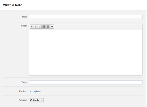 Facebook Notes